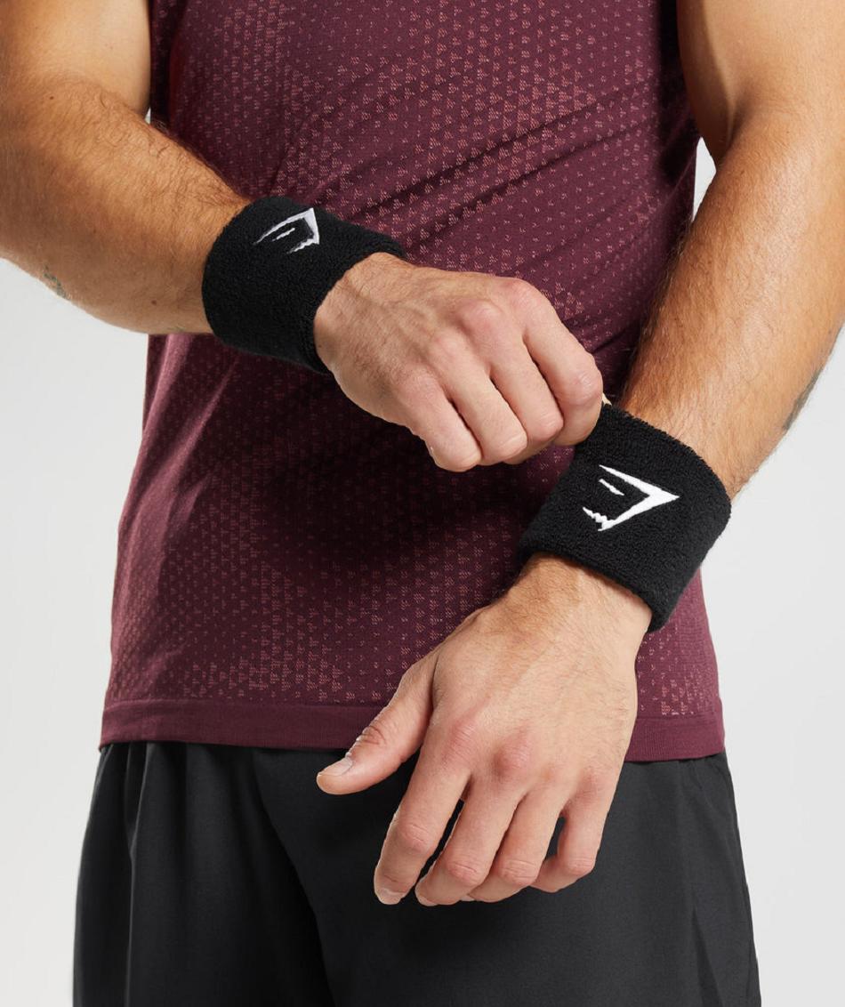 Gymshark Sharkhead Sweat Bands Ženske Oprema Crne | HR 4249BEX